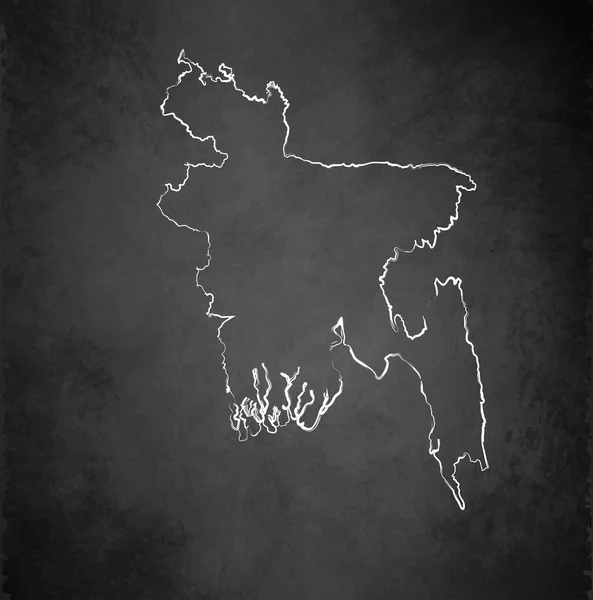 Bangladesh map blackboard chalkboard raster — Stock Photo, Image