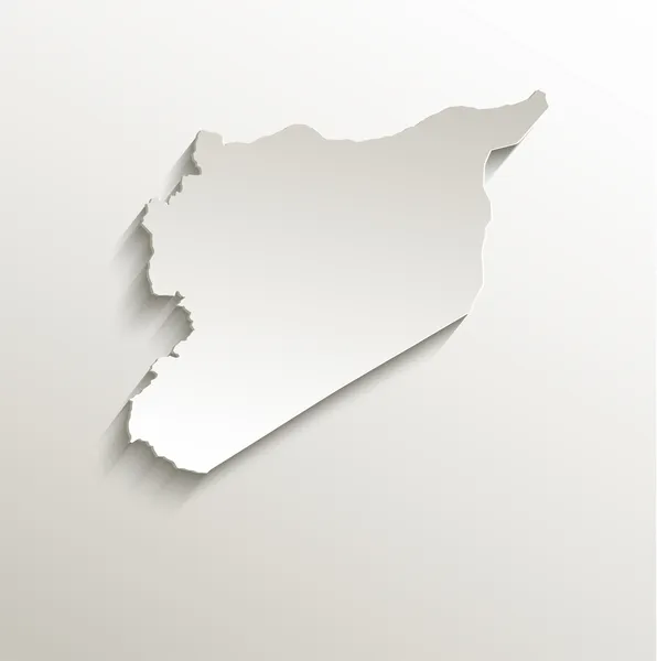Siria mapa tarjeta papel 3D raster natural — Foto de Stock