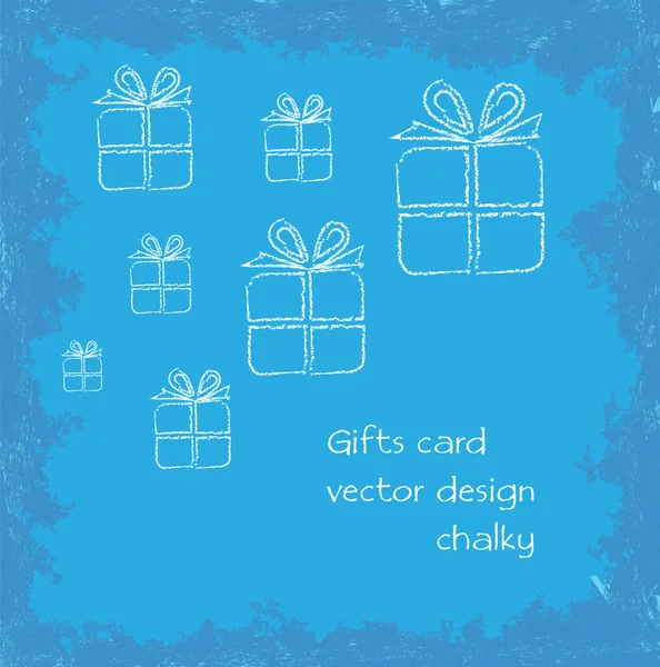 Regalos Con Marco Congelado Tarjeta Felicitación Motivo Invierno Vector — Archivo Imágenes Vectoriales