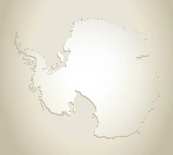 Antarctica Mapa Papel Velho Fundo Branco — Fotografia de Stock