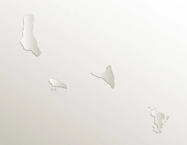 科摩罗群岛 卡纸3D自然空白 — 图库照片