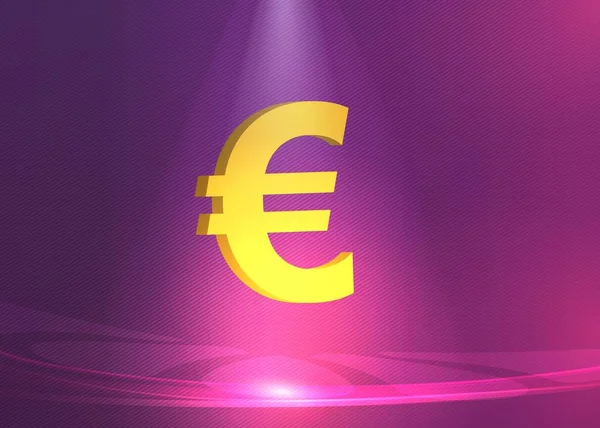 Euro Teken Achtergrond Moderne Poster Lijnen Violet Paars Blanco — Stockfoto