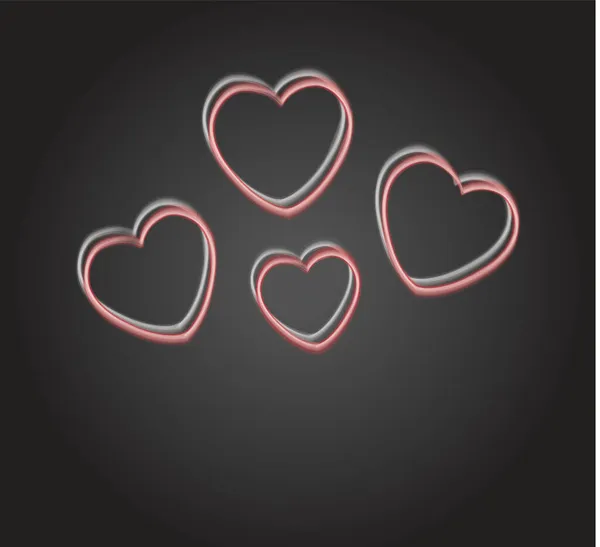 Heart Chalk Text Happy Valentines Blackboard Blank — Stock Photo, Image