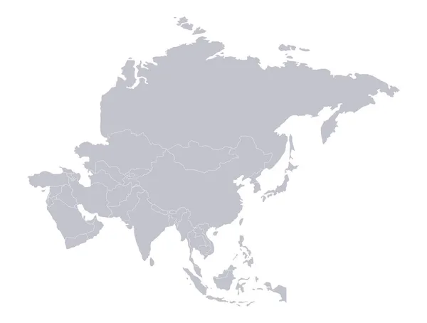 Карта Азии Отдельные Государства Пустые — стоковое фото