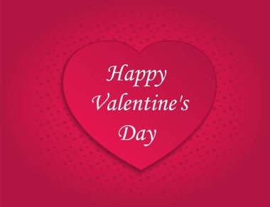 Kalp tebrik kartı, Sevgililer Günü vektörün kutlu olsun.