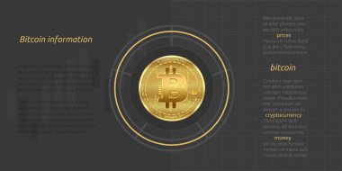 Grafik kağıdı arkaplan ve grafik vektörlü bitcoin para