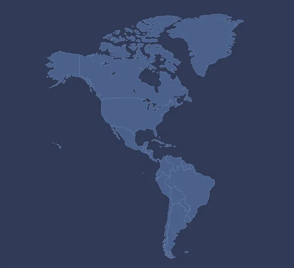 America Mappa Singoli Stati Infografica Blu Disegno Piatto Bianco — Foto Stock