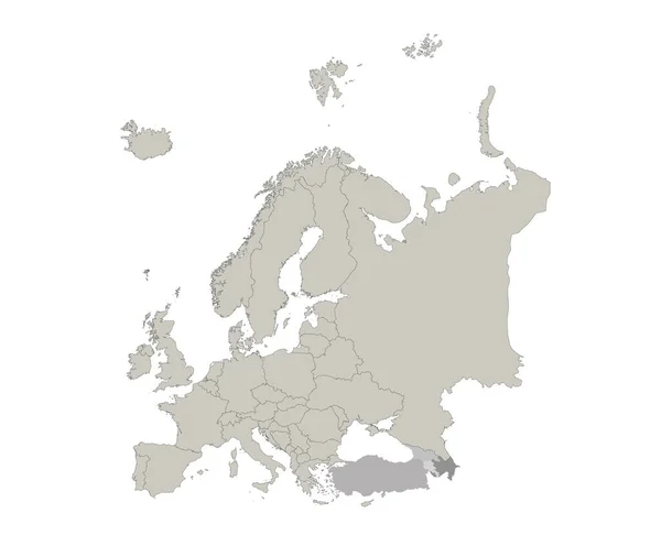 Europe Carte États Individuels Blanc — Photo