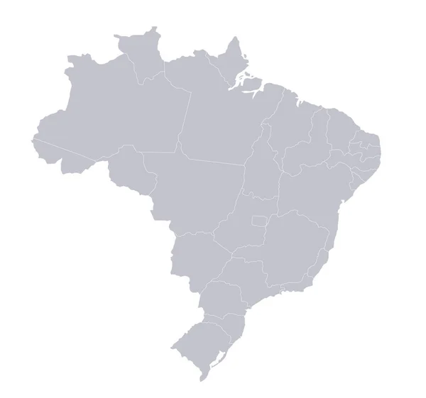 Infográficos Mapa Brasil Regiões Individuais Branco — Fotografia de Stock