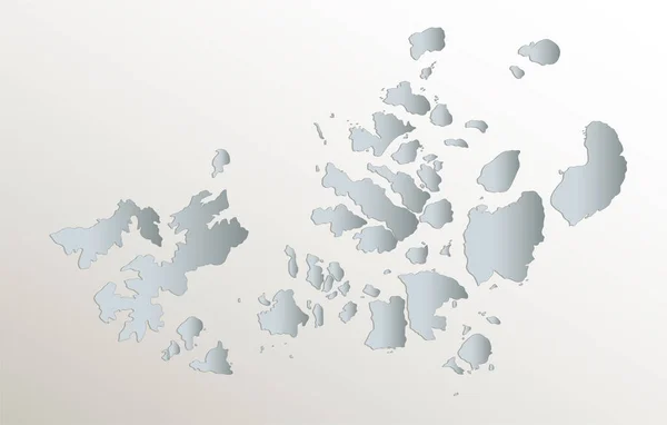Карта Землі Франца Йозефа Адміністративний Поділ Папір Білої Синьої Карти — стокове фото