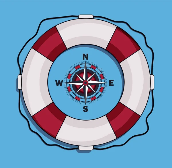 Lifebuoy Icon Compass Raster — Stock Photo, Image
