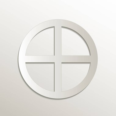 Dünya sembolü, gezegen sembolleri ikon, kart kağıdı 3D doğal vektör