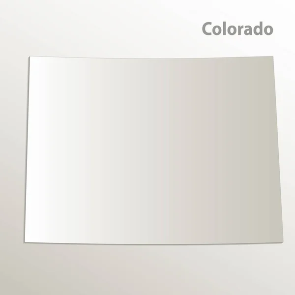 Colorado Map Card Paper Natural Vector — Stock Vector