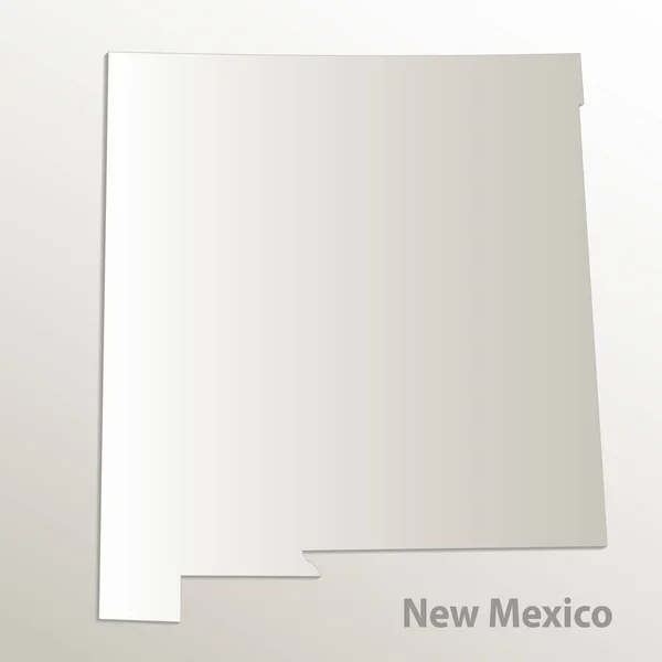 Nuevo México Mapa Tarjeta Papel Vector Natural — Archivo Imágenes Vectoriales