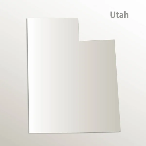 Utah Harita Kağıdı Boyutlu Doğal Vektör — Stok Vektör