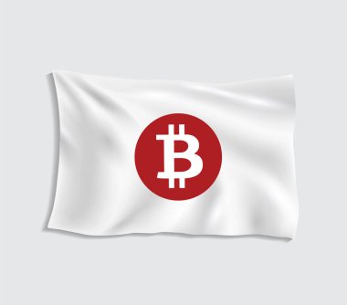 Bitcoin sembollü Japonya bayrağı