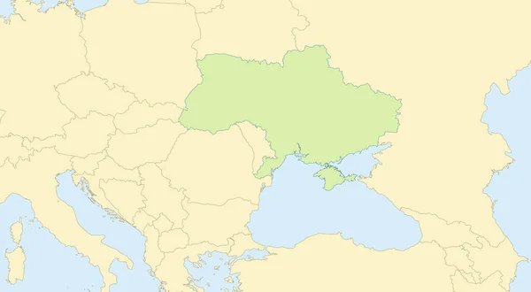 Карта Украины Соседними Государствами Классический Дизайн Карт Холостой — стоковое фото