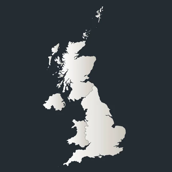 Egyesült Királyság Térkép Infografika Lapos Design Színek Fehér Egyes Régiók — Stock Fotó