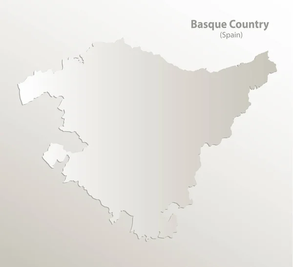 Pays Basque Carte Communauté Autonome Espagne Carte Papier Vecteur Natura — Image vectorielle