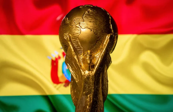 Octubre 2021 Paz Bolivia Copa Mundial Fifa Fondo Bandera Bolivia — Foto de Stock