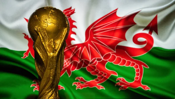 Octubre 2021 Cardiff Gales Copa Mundial Fifa Contexto Bandera Gales — Foto de Stock
