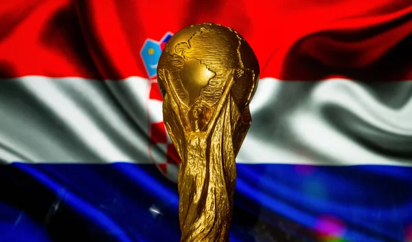 Oktober 2021 Zagreb Kroatië Fifa World Cup Achtergrond Van Vlag — Stockfoto