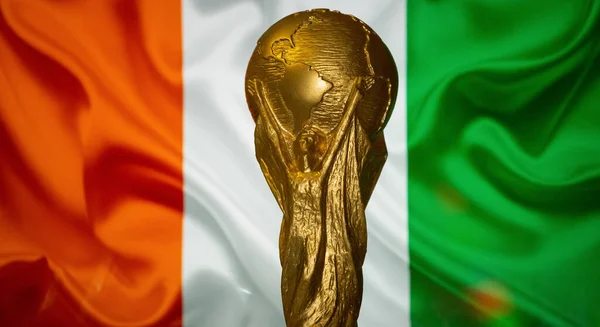 Octubre 2021 Abidjan Cte Ivoire Copa Mundial Fifa Frente Bandera — Foto de Stock