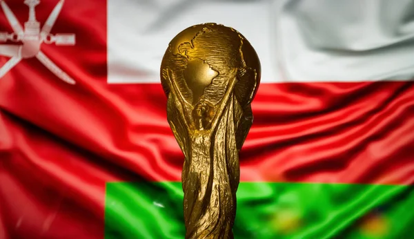 Octubre 2021 Mascate Omán Copa Mundial Fifa Fondo Bandera Omán —  Fotos de Stock
