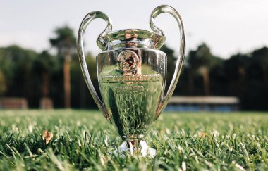 30 Ağustos 2021 St. Petersburg, Rusya. Futbol sahasında oynanan UEFA Şampiyonlar Ligi Kupası.