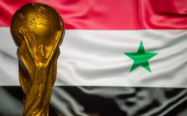 Oktober 2021 Damascus Syrië Fifa World Cup Achtergrond Van Vlag — Stockfoto