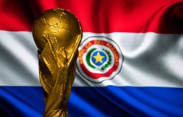 Oktober 2021 Asuncion Paraguay Fifa World Cup Achtergrond Van Vlag — Stockfoto