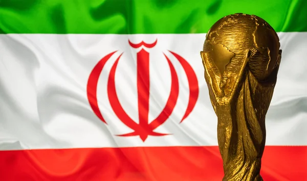 Oktober 2021 Teheran Iran Wereldkampioenschap Voetbal Tegen Achtergrond Van Iraanse — Stockfoto