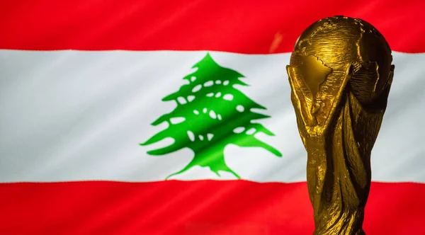 Oktober 2021 Beiroet Libanon Fifa World Cup Achtergrond Van Libanese — Stockfoto