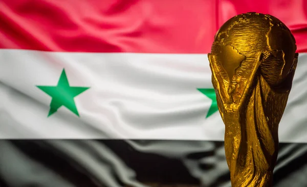 Oktober 2021 Damascus Syrië Fifa World Cup Achtergrond Van Vlag — Stockfoto