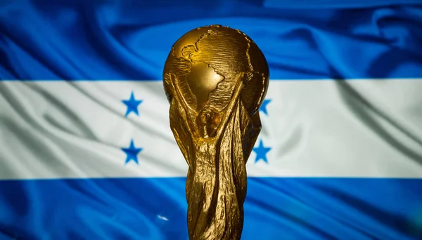 Octubre 2021 Tegucigalpa Honduras Copa Mundial Fifa Contexto Bandera Honduras — Foto de Stock