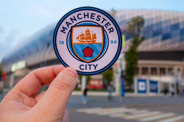 August 2021 Manchester United Kingdom Emblem Manchester City Football Club — Stockfoto