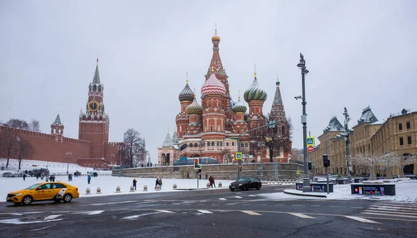 December 202 Moscow Russia View Vasilyevsky Spusk Moscow Kremlin Basil — Stock Photo, Image