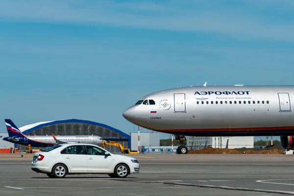 Maio 2021 Moscou Rússia Airbus A330 Companhias Aéreas Aeroflot Aeroporto — Fotografia de Stock