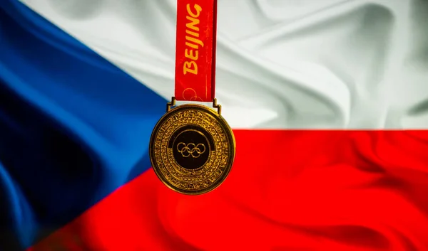 Januari 2021 Beijing China Gouden Medaille Xxiv Olympische Winterspelen Tegen — Stockfoto