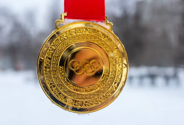 Enero 2022 Beijing China Medalla Oro Los Xxiv Juegos Olímpicos — Foto de Stock