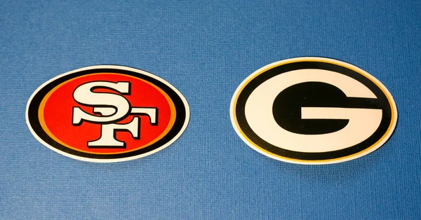 Enero 2022 Green Bay Wisconsin Los Emblemas Los Clubes Fútbol —  Fotos de Stock