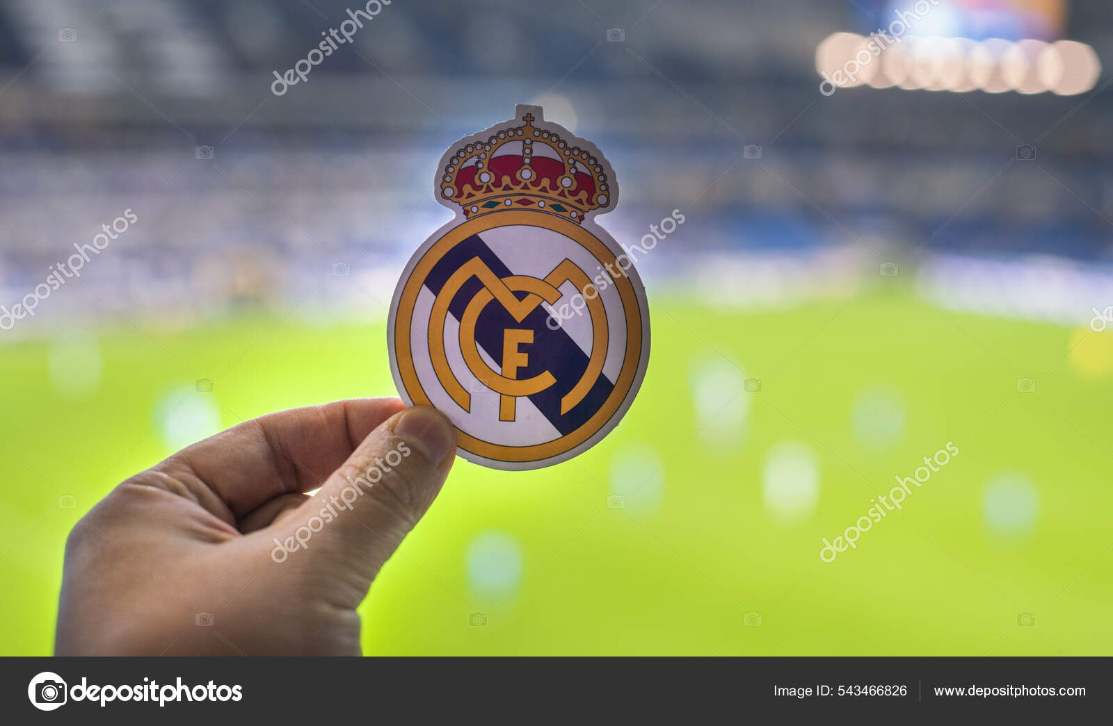 September 2021 Madrid Spain Emblem Football Real Madrid Background