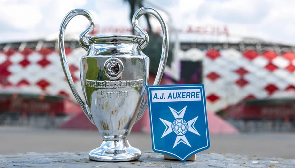 June 2021 Auxerre France Emblem Football Club Auxerre Uefa Champions — Stock Photo, Image