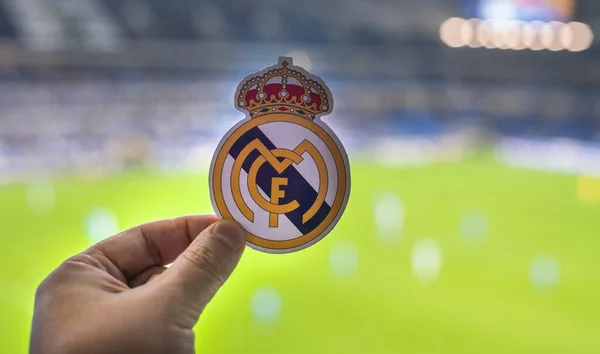 September 2021 Madrid Spanien Emblemet För Fotboll Real Madrid Mot — Stockfoto