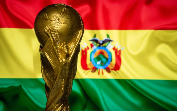 Oktober 2021 Paz Bolivia Fifa World Cup Achtergrond Van Vlag — Stockfoto