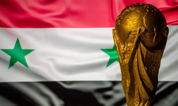 Oktober 2021 Damascus Syrië Fifa World Cup Achtergrond Van Vlag — Stockfoto