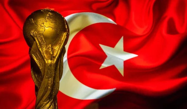 Octobre 2021 Istanbul Turquie Coupe Monde Fifa Sur Fond Drapeau — Photo