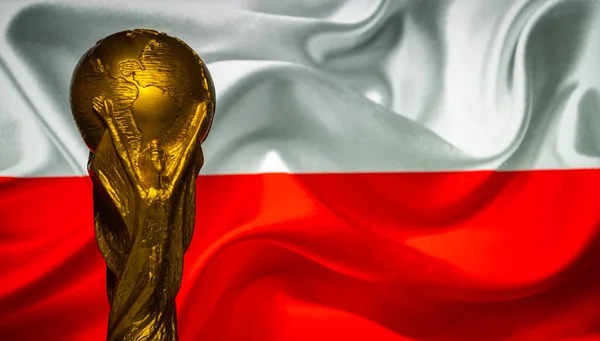Octubre 2021 Varsovia Polonia Copa Del Mundo Fútbol Contra Fondo — Foto de Stock