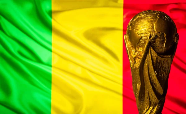 Octubre 2021 Bamako Malí Copa Mundial Fifa Fondo Bandera Malí — Foto de Stock