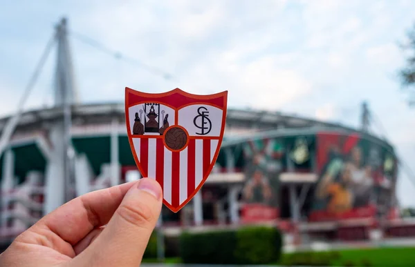 Agosto 2021 Sevilla España Emblema Del Club Fútbol Sevilla Ante — Foto de Stock